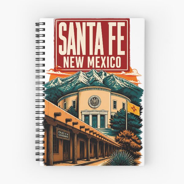 Item preview, Santa Fe, New Mexico USA Vintage Travel Tourism Art designed and sold by TravelersGems.