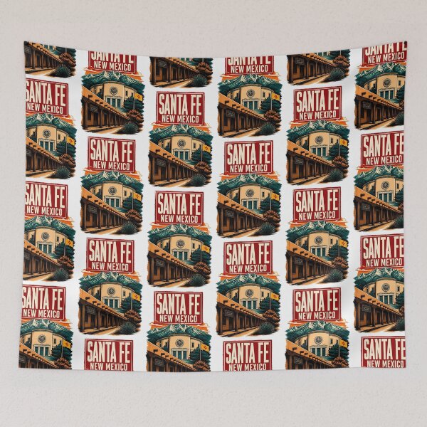Item preview, Santa Fe, New Mexico USA Vintage Travel Tourism Art designed and sold by TravelersGems.