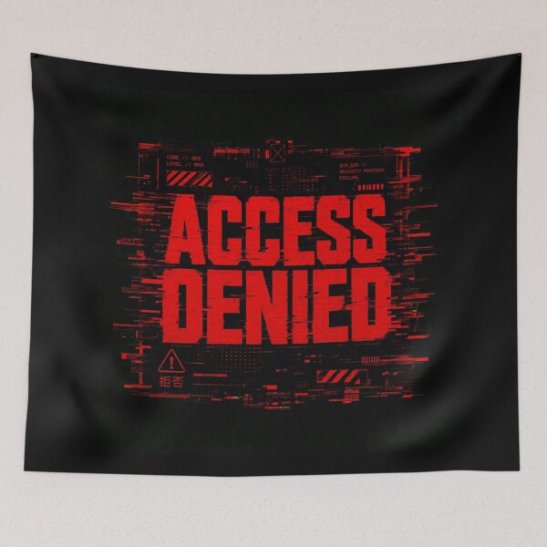 Item preview, Adversarial Dystopian Signal Interference - Access Denied Glitch designed and sold by Uglyandcute.