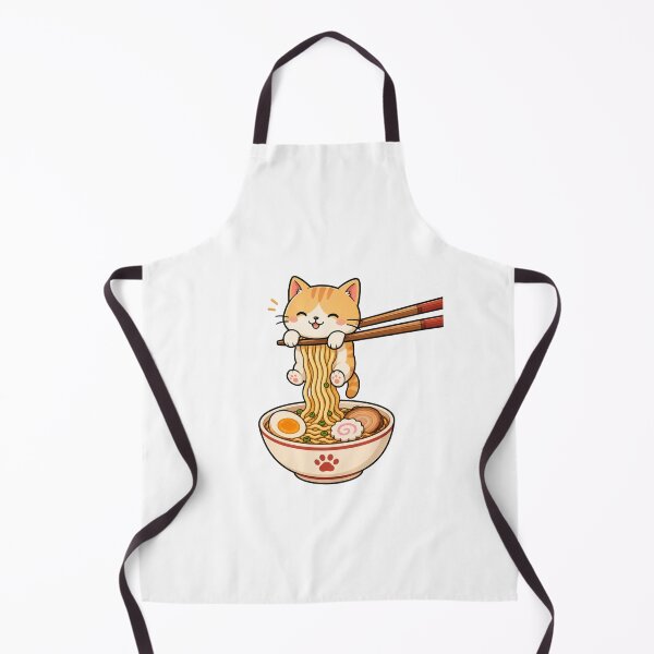 Item preview, Cute Cat Eating Ramen Funny Kawaii Japanese Noodles designed and sold by AMICO77.