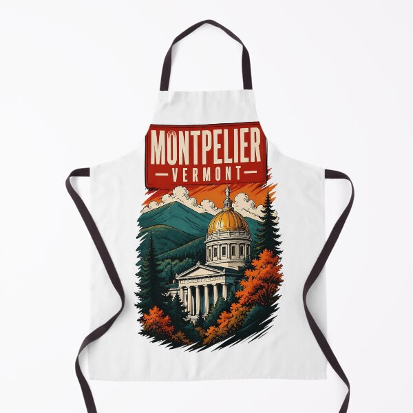 Item preview, Montpelier, Vermont USA Vintage Travel Tourism Art designed and sold by TravelersGems.