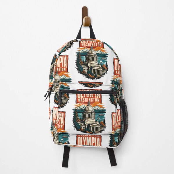 Item preview, Olympia, Washington USA Vintage Travel Tourism Art designed and sold by TravelersGems.
