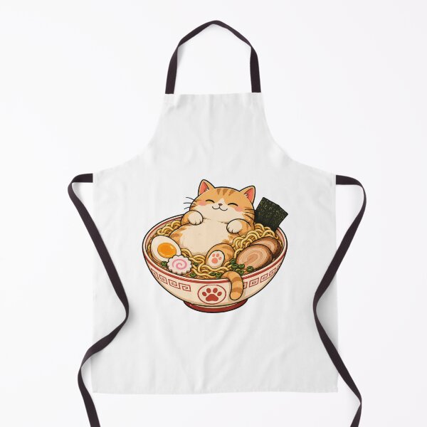Item preview, Cute Cat Eating Ramen Funny Kawaii Japanese Noodles designed and sold by AMICO77.