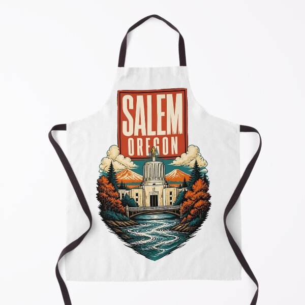 Item preview, Salem, Oregon USA Vintage Travel Tourism Art designed and sold by TravelersGems.