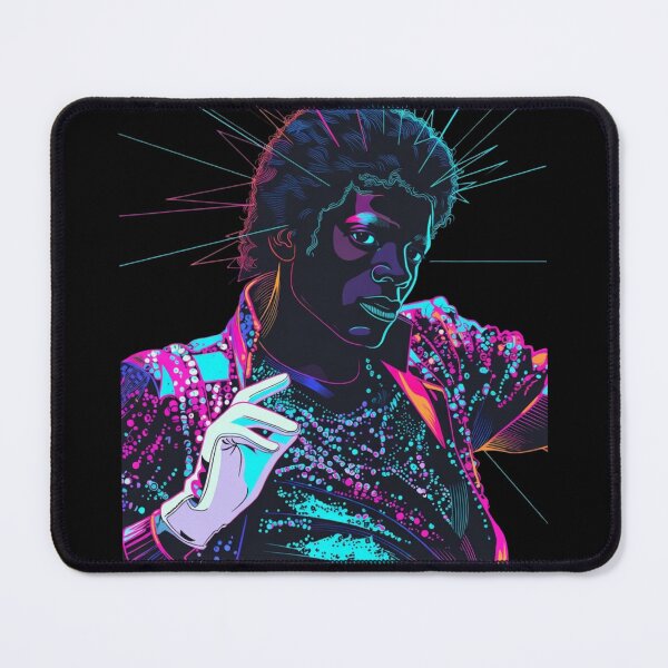 Item preview, Neon Michael Jackson Pop Art Portrait designed and sold by ExploreAura Studio.