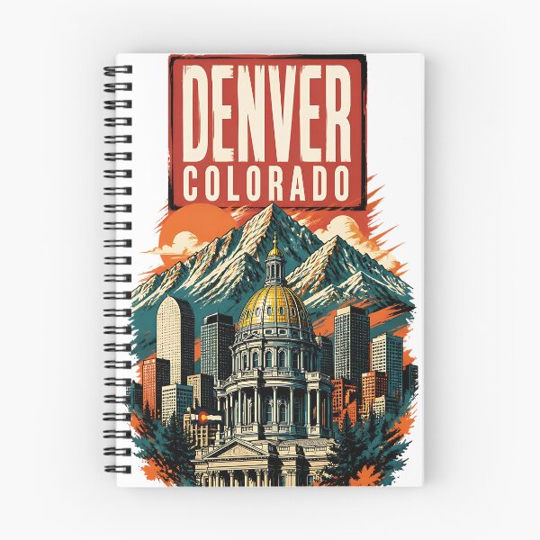 Item preview, Denver, Colorado USA Vintage Travel Tourism Art designed and sold by TravelersGems.