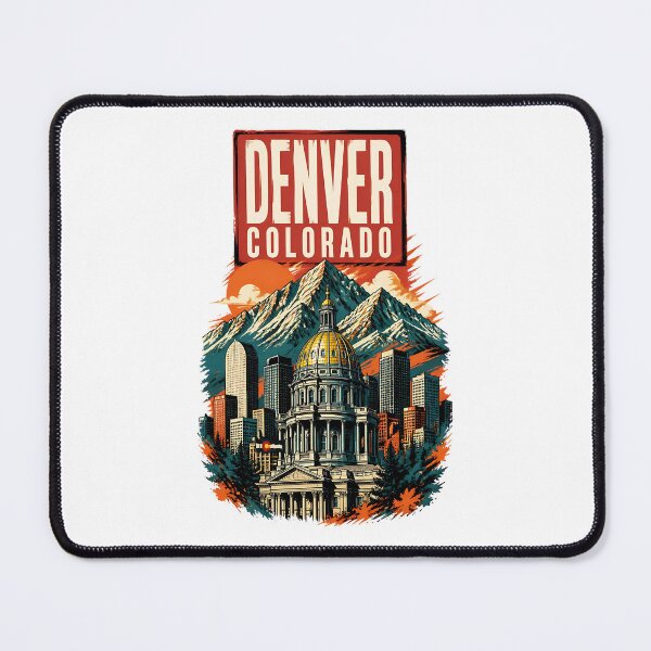 Item preview, Denver, Colorado USA Vintage Travel Tourism Art designed and sold by TravelersGems.