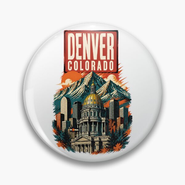 Item preview, Denver, Colorado USA Vintage Travel Tourism Art designed and sold by TravelersGems.