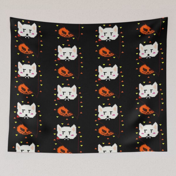 Item preview, Cute Kitten Dressed as Vampire in Pixel art designed and sold by RetroRlx.