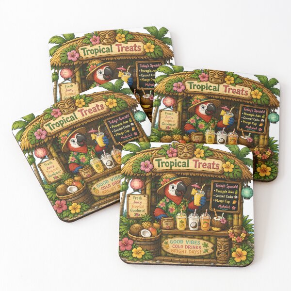 Aperçu de l'œuvre Support pour perroquet Tropical Treats créée et vendue par Aaron Arts.
