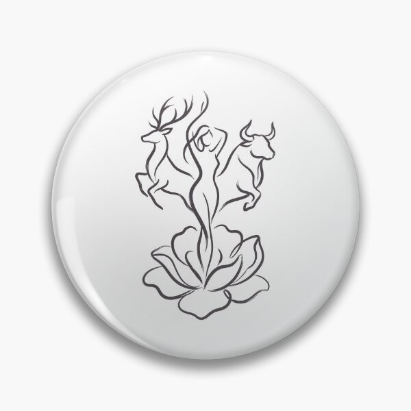 Item preview, Vixen Stag Bull Line Art Hotwife Symbol designed and sold by KHAIREVIXEN.