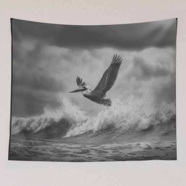 Item preview, A Pelican landing on ocean waves, Birds in Motion designed and sold by CDC40.