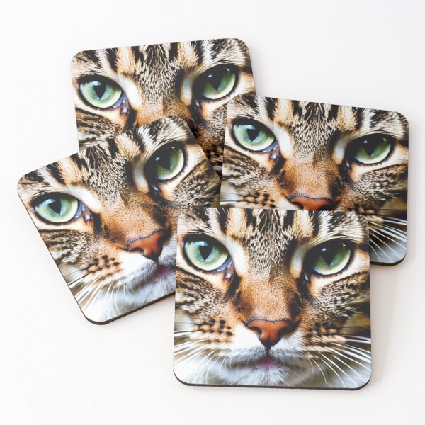Item preview, Animals - Domestic Cat Portrait, Piercing Green Eyes and Hyper-realism designed and sold by World-Pets.
