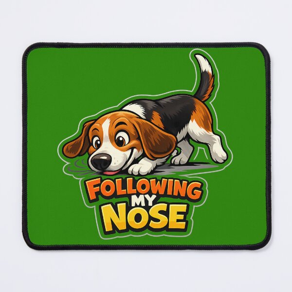Item preview, Following My Nose Funny Beagle Dog Sticker designed and sold by lazygum.