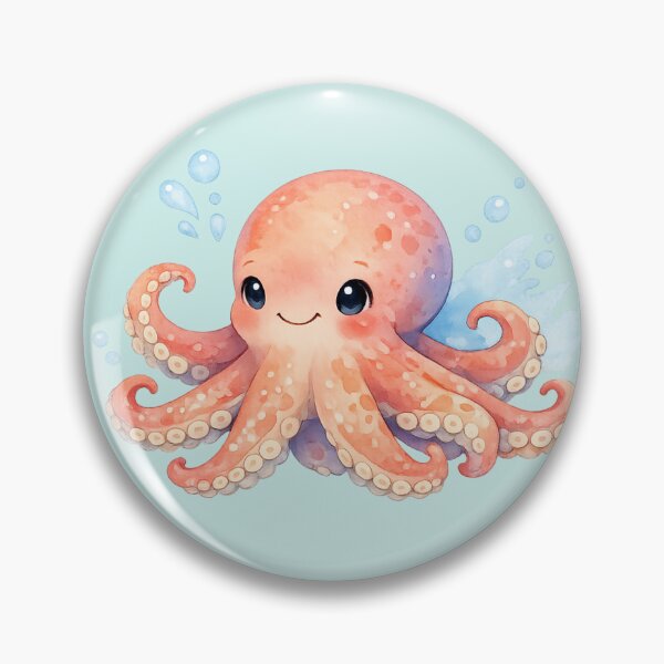 Item preview, Cute Watercolor Octopus designed and sold by DariaCraft.