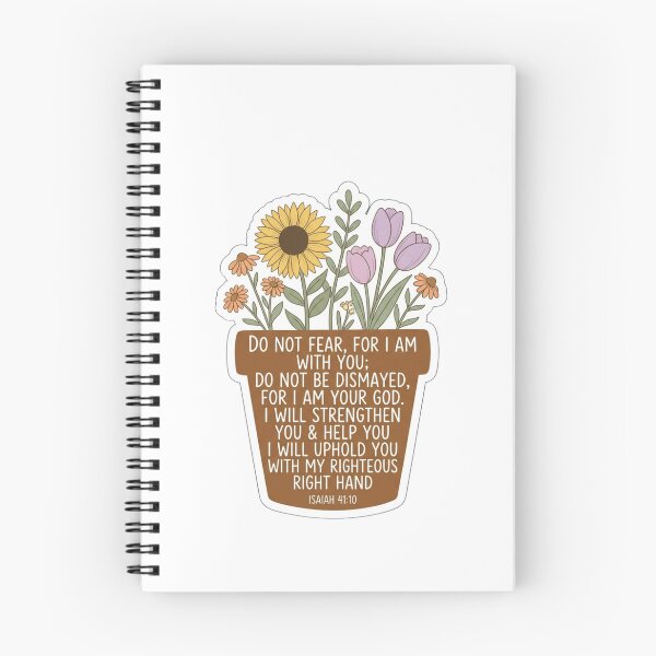 Item preview, Isaiah 41 10 Do Not Fear Floral Bible Verse Christian designed and sold by raedattia.