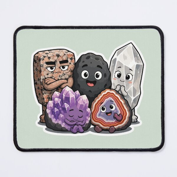 Item preview, Cute Rock Family Sticker Geology Mineral Collector Crystal Rockhound Gift designed and sold by SimplePoDesign.