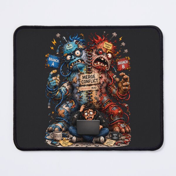 Item preview, Merge Conflict Monster Funny Programmer Git Coding Design designed and sold by PXEpic.