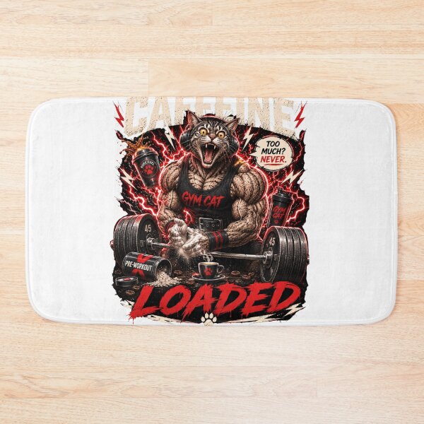 Item preview, Caffeine Loaded Funny Gym Cat Coffee Vintage Fitness Gift designed and sold by Digistore1221.