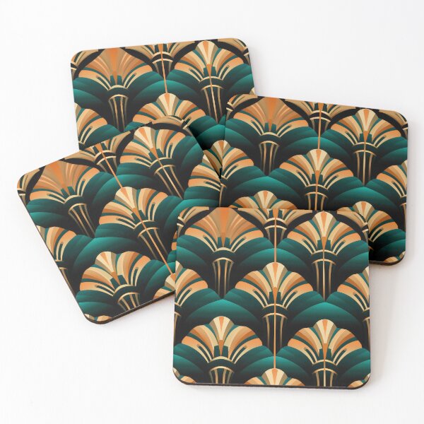 Item preview, Art Deco Emerald-Green And Antique Golden Pattern designed and sold by DEC02.