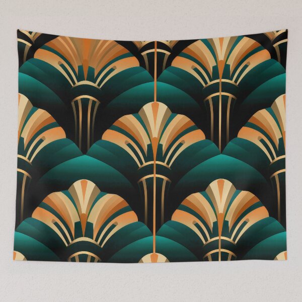Item preview, Art Deco Emerald-Green And Antique Golden Pattern designed and sold by DEC02.