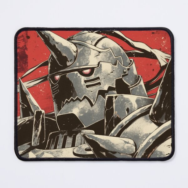 Item preview, Alphonse Elric Vintage Warned Poster designed and sold by AnimeArsenalPrints.