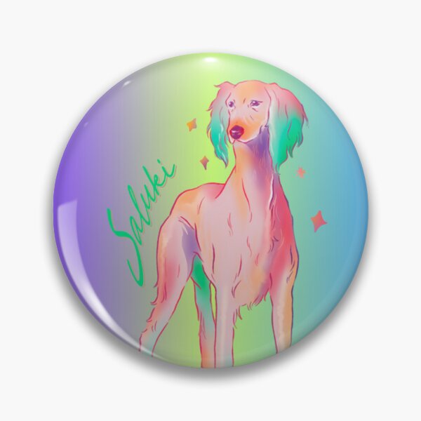 Item preview, Rainbow Saluki Hound  designed and sold by BritishDelights.
