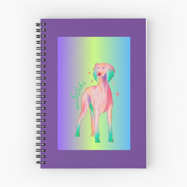 Item preview, Rainbow Saluki Hound  designed and sold by BritishDelights.