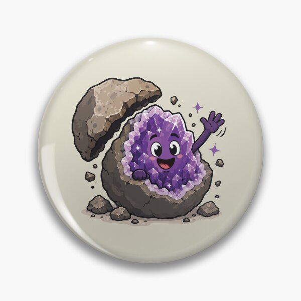 Item preview, Cute Amethyst Geode Sticker Kawaii Crystal Rockhound Mineral Collector Gift designed and sold by SimplePoDesign.