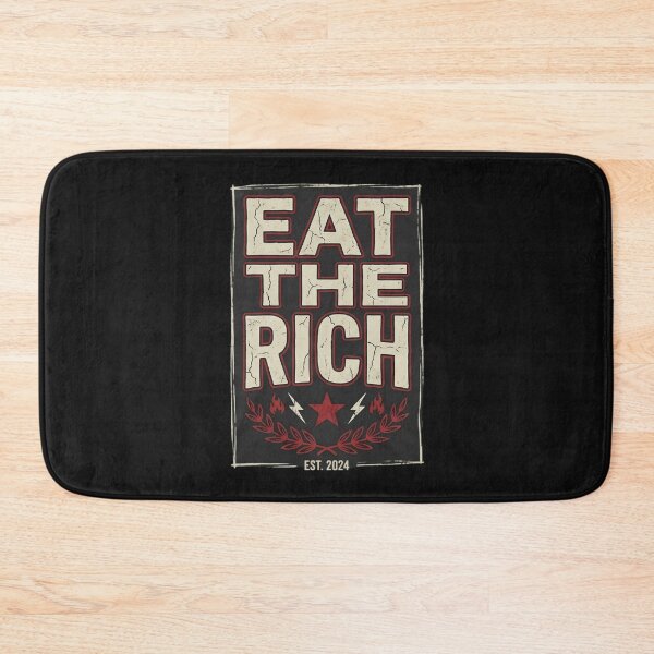 Item preview, Eat The Rich Vintage Protest Typography Shirt | Retro Political Statement Graphic | Distressed Grunge Slogan Design designed and sold by Bhaskar Digital Art.
