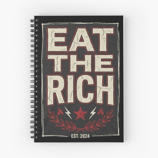 Item preview, Eat The Rich Vintage Protest Typography Shirt | Retro Political Statement Graphic | Distressed Grunge Slogan Design designed and sold by Bhaskar Digital Art.