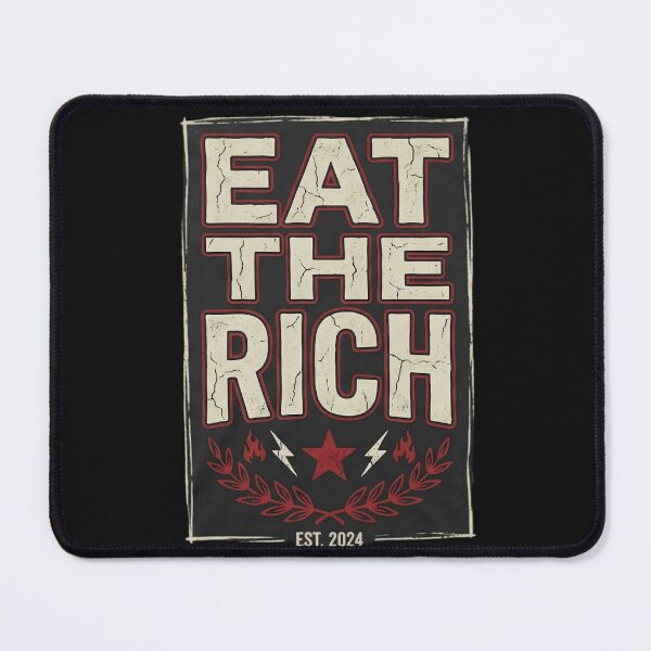 Item preview, Eat The Rich Vintage Protest Typography Shirt | Retro Political Statement Graphic | Distressed Grunge Slogan Design designed and sold by Bhaskar Digital Art.