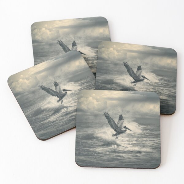 Item preview, A Pelican landing on ocean waves, Birds in Motion designed and sold by CDC40.