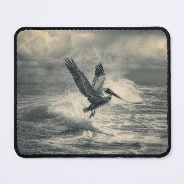 Item preview, A Pelican landing on ocean waves, Birds in Motion designed and sold by CDC40.