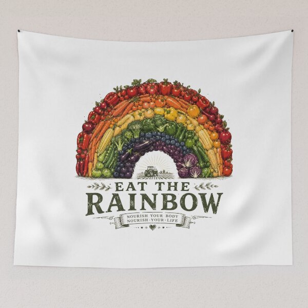 Item preview, Eat The Rainbow Colorful Retro Rainbow Design designed and sold by AMICO77.