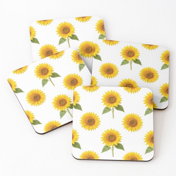 Item preview, Sunflower Seamless Pattern on Dusty Blue Background designed and sold by Joyfulfabric.