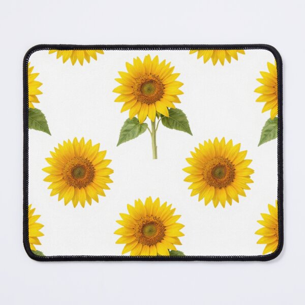 Item preview, Sunflower Seamless Pattern on Dusty Blue Background designed and sold by Joyfulfabric.