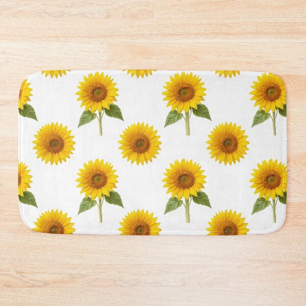 Item preview, Sunflower Seamless Pattern on Dusty Blue Background designed and sold by Joyfulfabric.