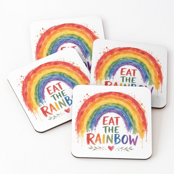 Item preview, Eat The Rainbow Colorful Retro Rainbow Design designed and sold by AMICO77.