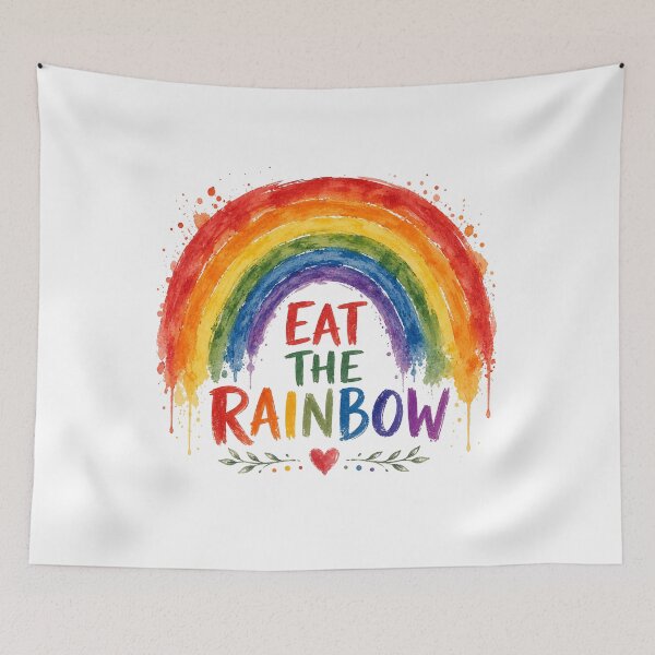 Item preview, Eat The Rainbow Colorful Retro Rainbow Design designed and sold by AMICO77.