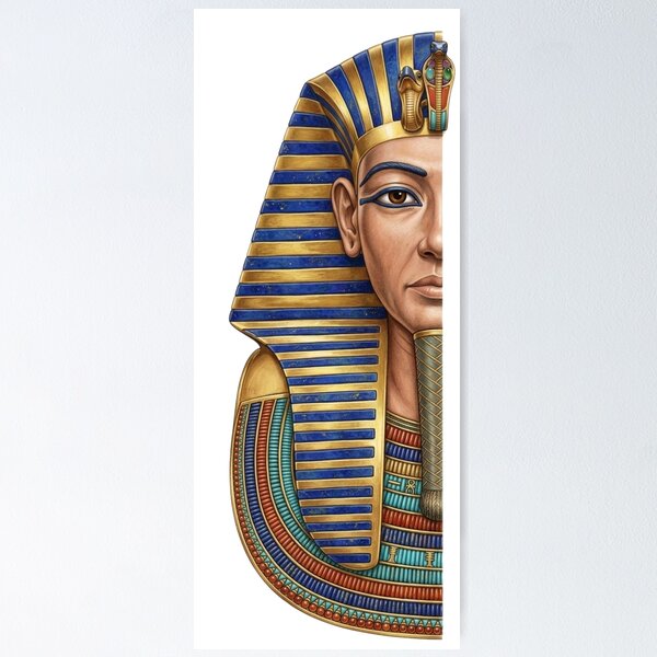 Item preview, Half King Tut Portrait | Ancient Egyptian Pharaoh Royal Art Design designed and sold by Queen Cleopatra.
