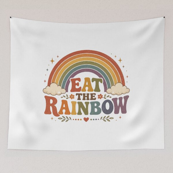 Item preview, Eat The Rainbow Colorful Retro Rainbow Design designed and sold by AMICO77.