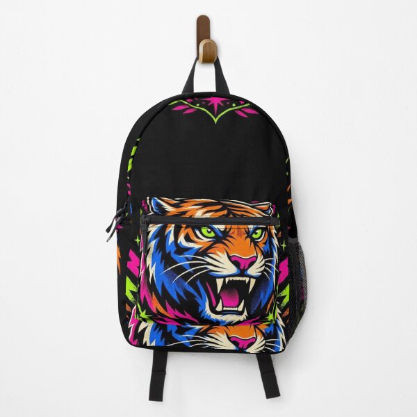 Item preview, Neon Cyberpunk Tiger Lightning Art designed and sold by ElvisVintagePosters.