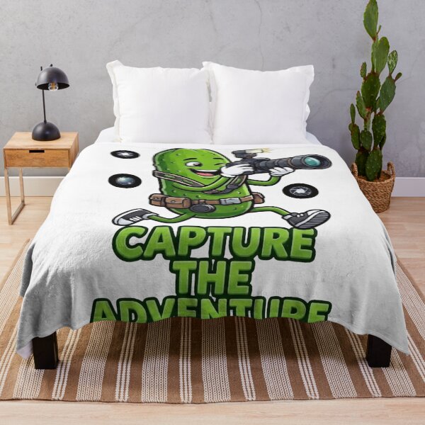 Item preview, Capture The Adventure Cute Pickle Photographer Camera Travel Camping Outdoors Quote designed and sold by Basma Designs | Funny Shirts, Stickers & Mugs.