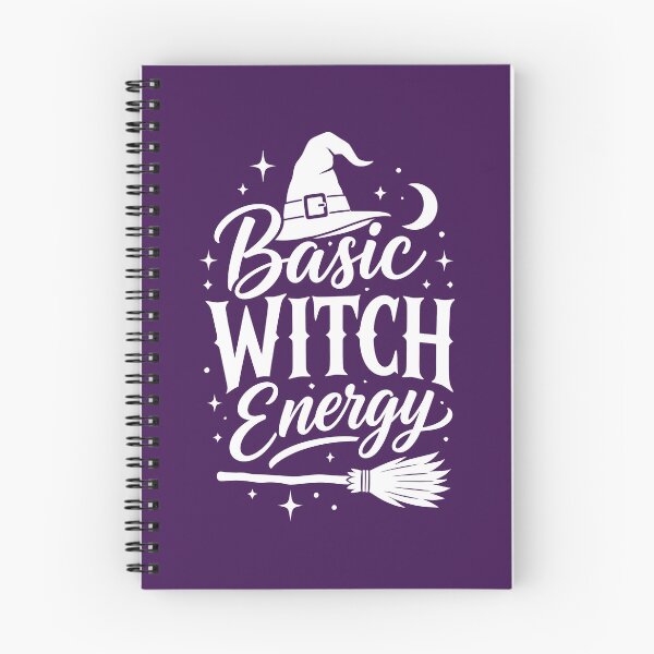 Item preview, Basic Witch Energy – Cute Witch Hat & Broom Halloween Design designed and sold by DesignHouse07.