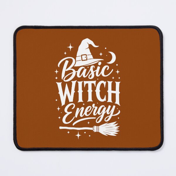 Item preview, Basic Witch Energy – Cute Witch Hat & Broom Halloween Design designed and sold by DesignHouse07.