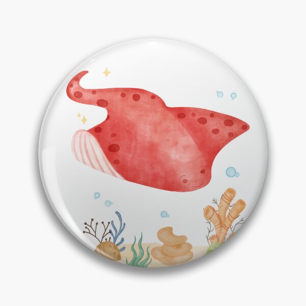 Item preview, Cute Stingray Nursery Watercolor | Ocean Animal Illustration for Kids Room Decor designed and sold by Andreia Magic Kids.