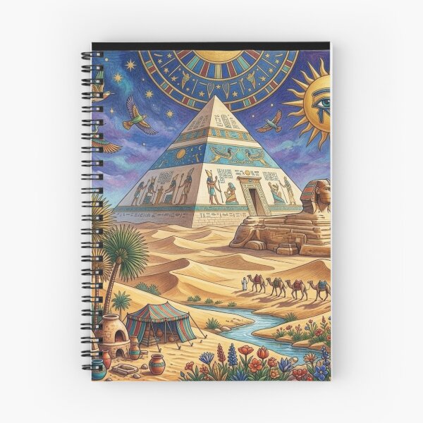 Item preview, Great Pyramid and Sphinx of Giza | Ancient Egypt Landscape Art Design designed and sold by Queen Cleopatra.
