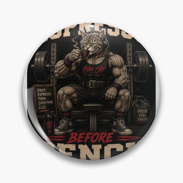Item preview, Espresso Before Bench Funny Gym Cat Vintage Coffee Fitness Gift designed and sold by Digistore1221.
