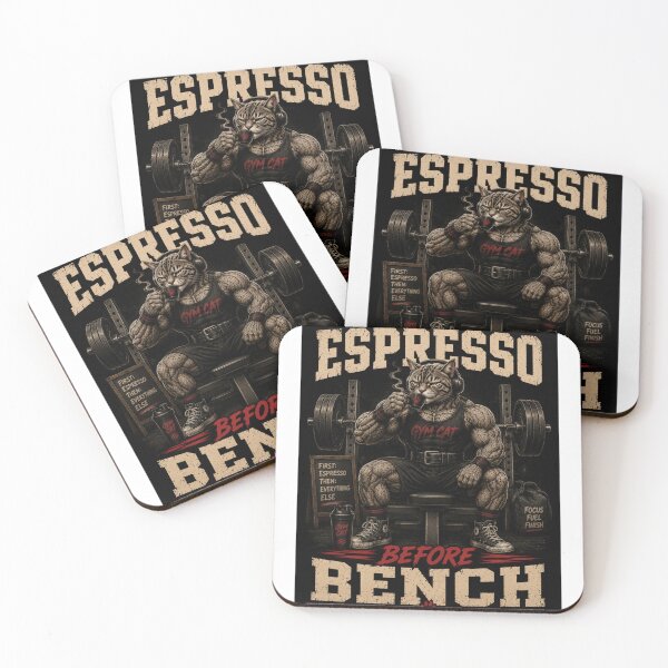 Item preview, Espresso Before Bench Funny Gym Cat Vintage Coffee Fitness Gift designed and sold by Digistore1221.